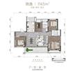 复地昆玉锦庭1期4室2厅2卫143.00平户型