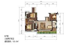 东山府锦城1期3室2厅2卫133.32平户型