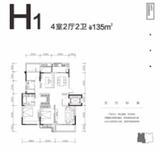世茂城3期 4室2厅2卫 121.05平米