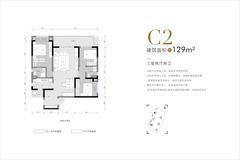锦悦尚玺小区1期3室2厅2卫129.00平户型