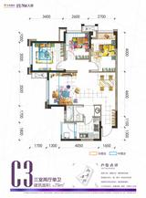 华润凯旋天地 3室2厅1卫 79.00平米