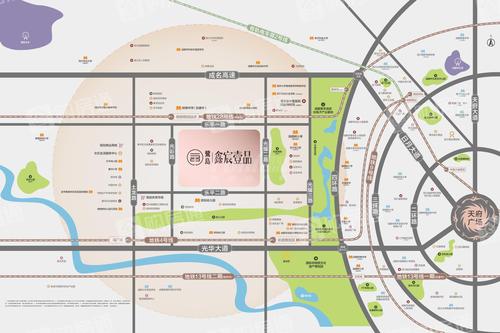 鑫宸壹品花园1期区位图