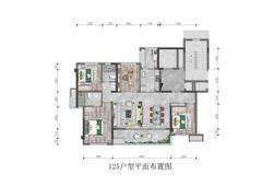 锦湖岸小区1期4室2厅2卫125.00平户型