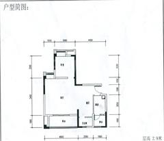世豪嘉柏2室2厅1卫77.33平户型