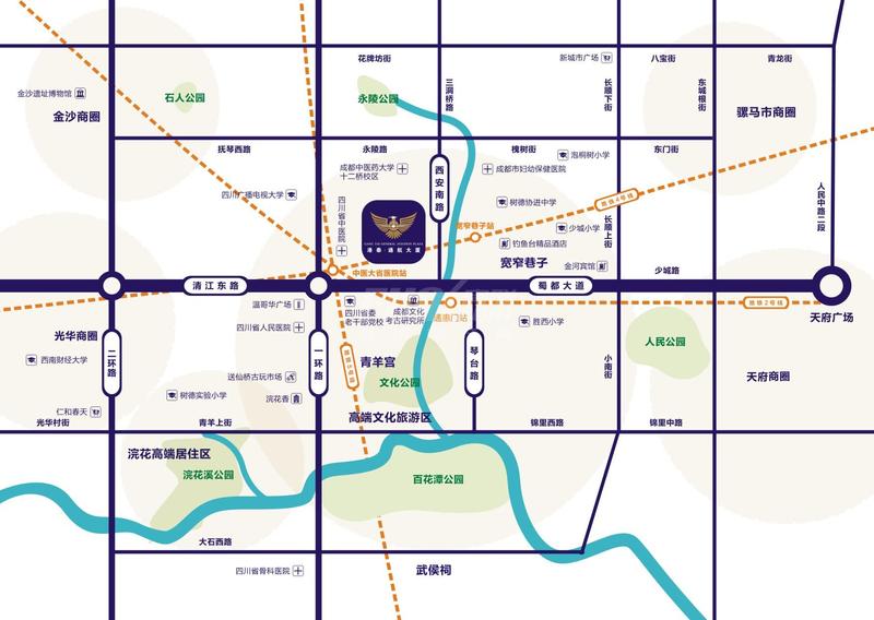 港泰通航大厦区位图