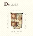 潮蓉金沙彦府2室2厅1卫87.00平户型