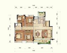 香满庭1期4室2厅2卫148.59平户型