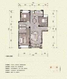 朝阳湖畔1期3室2厅2卫114.22平户型