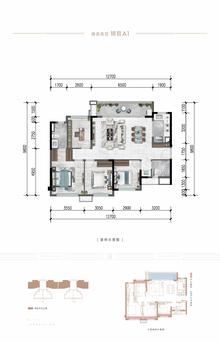 锦官印悦1期4室2厅2卫120.00平户型
