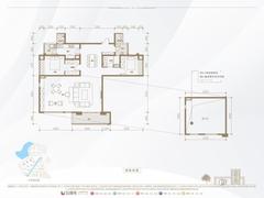 保利和光屿湖小区3期3室2厅2卫153.00平户型