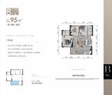 星悦珑庭1期 3室2厅2卫 95.00平米