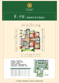 万和嘉苑1期4室2厅2卫174.18平户型