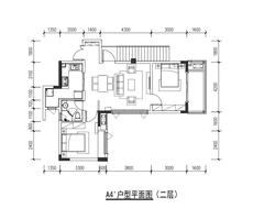 望青来青麓阁1期2室2厅1卫85.00平户型