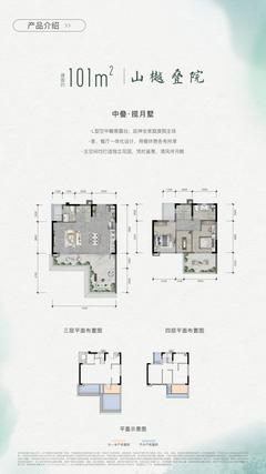 观山樾府1期3室2厅2卫101.00平户型