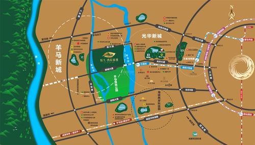 恒大西辰绿洲1期区位图