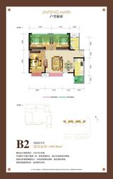 锦丰首席 3室1厅1卫 85.86平米