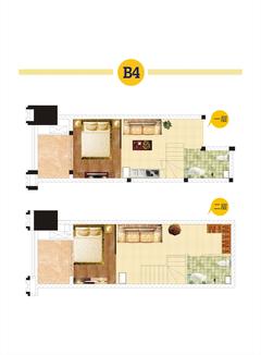 华宇广场36.88平户型