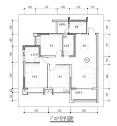 王府花园三期3室2厅2卫117.07平户型