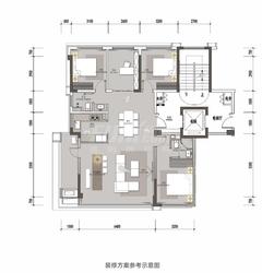 翡翠湾壹号苑1期4室2厅2卫130.00平户型