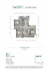 贤悦府1期 3室2厅2卫 128.00平米