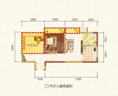 蓉树园1室2厅1卫41.00平户型