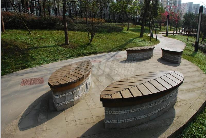 运动配套-芦溪河边的健身步道