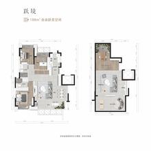 华润置地昆仑御1期3室2厅2卫106.00平户型