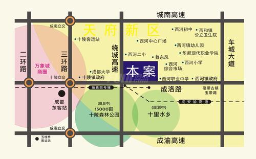 恒雨动漫科技城区位图