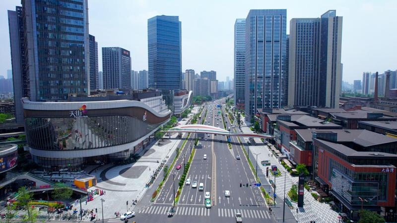 杉板桥商圈实景图——滨江天街、万科天荟
