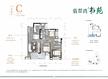 翡翠湾书苑1期3室2厅2卫96.00平户型
