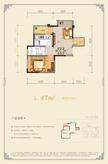 空港云尚1期1室47.00平户型