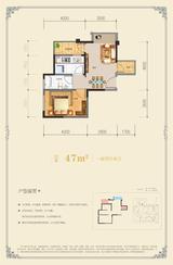空港云尚1期 1室 47.00平米