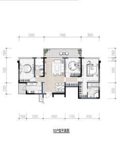 中粮武侯瑞府2期3室2厅2卫140.00平户型