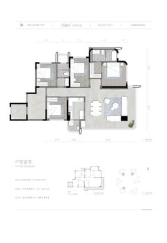 新绿启境花园1期4室2厅2卫157.13平户型