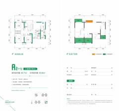 量力健康城3室2厅1卫88.00平户型