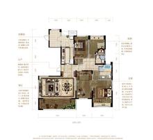 文儒德4室2厅2卫184.94平户型