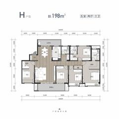 新悦府璞园、新悦府珺园5室2厅3卫197.56平户型