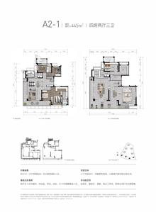 华润置地未来之城1期4室2厅3卫445.00平户型