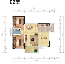 大邑外滩1室2厅1卫75.04平户型