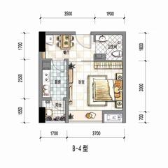 泰华锦城2期1室38.00平户型