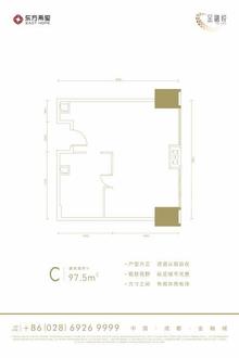 东方希望中心二期98.00平户型