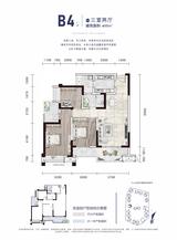 凯德卓锦万黛小区 3室2厅1卫 98.00平米