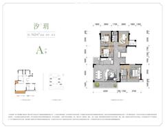 翡玥兰庭2期4室2厅2卫142.00平户型
