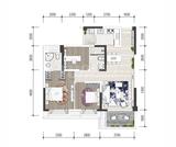 中建·望津城1期 3室2厅2卫 102.00平米