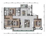 能建紫郡公馆1期 4室2厅2卫 153.00平米