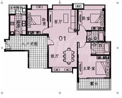 御天下3室2厅2卫138.00平户型