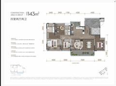 西派善境花园1期4室2厅2卫143.46平户型