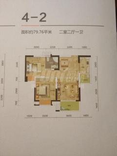 光华碧邻2室2厅79.00平户型