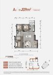 保利西堂和煦花园1期3室2厅2卫109.00平户型