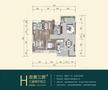 迎宾一号香憬庭1期3室2厅2卫112.57平户型